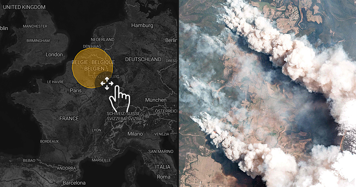 Interaktive Karte Das Feuer In Australien Im Grossen Vergleich