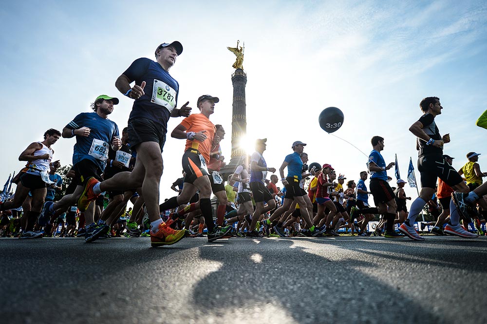 Strahlender Sonnenschein beim Berlin Marathon 2016